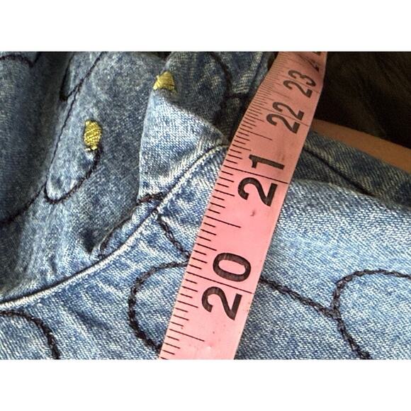 Denim & Co. embroidered denim jacket womens M - Picture 5 of 7